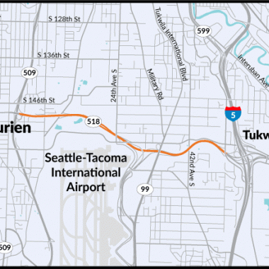 Image (map) of the SR 518 corridor
