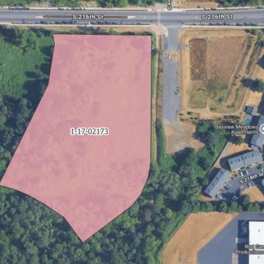 Map of parcel #1-17-02173, King County