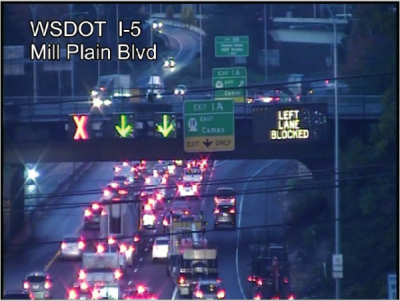 Photo of Interstate 5 ATDM system in Vancouver, WA.