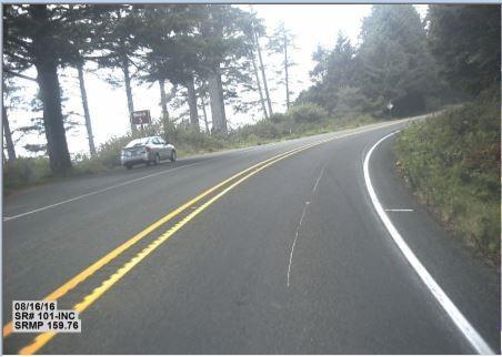 Figure 3: US 101 at Browns Point MP 159.76, near the south end of construction done under Contract 1158, Browns Point to Cedar Creek, 1927-1931